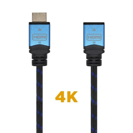 Кабель HDMI Aisens A120-0453 Чёрный Черный/Синий 2 m Удлинительный кабель