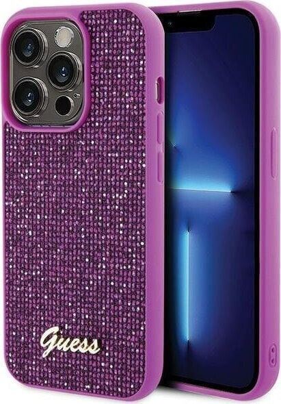 Guess Guess GUHCP15LPMSDGSF iPhone 15 Pro 6.1" fuksja/fuschia hardcase Disco Metal Script