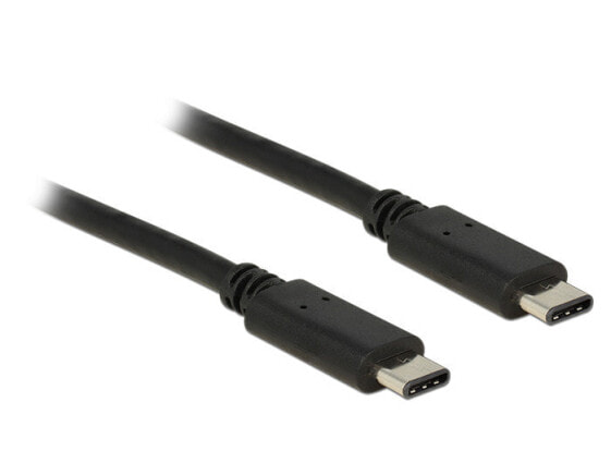 Delock Type-C 2.0 - USB Type-C 2.0 - 1 m - 1 m - USB C - USB C - USB 2.0 - Male/Male - Black