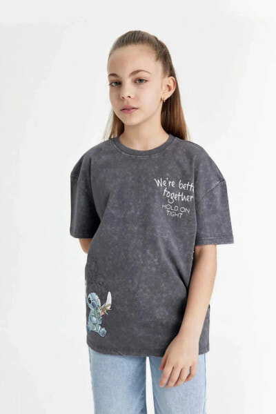 Футболка для малышей defacto Disney Lilo & Stitch Oversize Fit