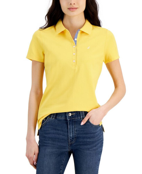 Women's Short-Sleeve Polo-Collar Shirt
