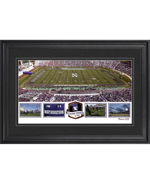 Ryan Field North-western Wildcats Framed Panoramic Collage-Limited Edition of 500