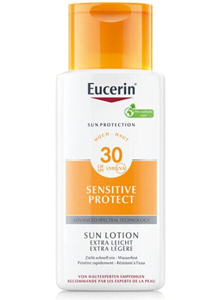 Защитный крем для солнца чувствительной кожи SPF 30 EUCERIN Extra Light Sun Lotion 150 мл