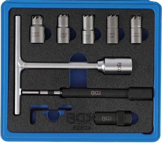 BGS 62607 | Injector Sealing Seat Cutter Set | 19 Pieces