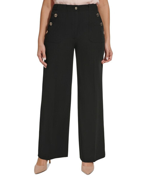 Women's High-Rise Wide-Leg Sailor Pants