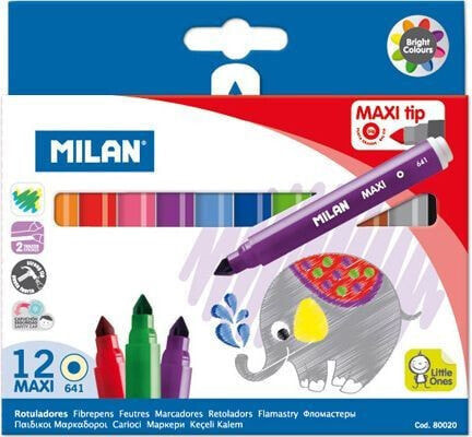 Milan Flamastry Maxi 12 kolorów (80020)