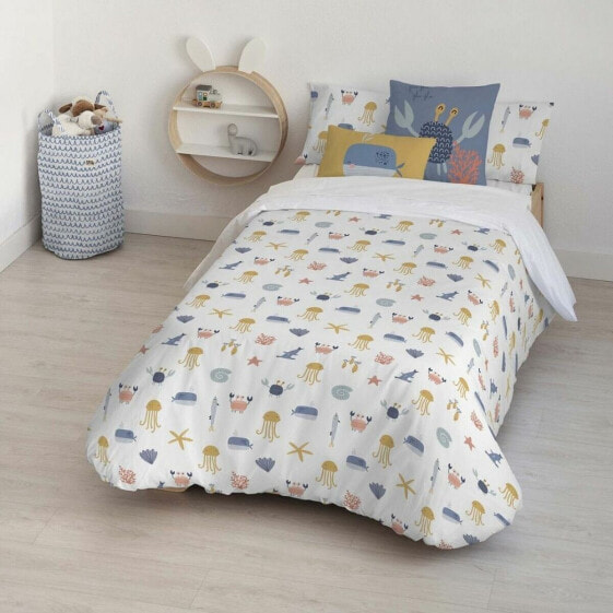 Пододеяльник Kids&Cotton Malu Small Синий Белый 180 x 240 cm