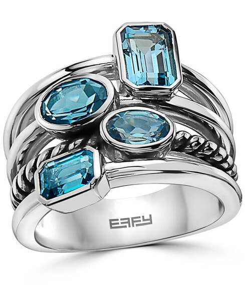 Кольцо EFFY London Blue Topaz Statement in Silver.