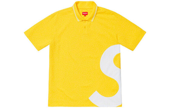 Поло-рубашка Supreme SS19 S Logo желтого цвета