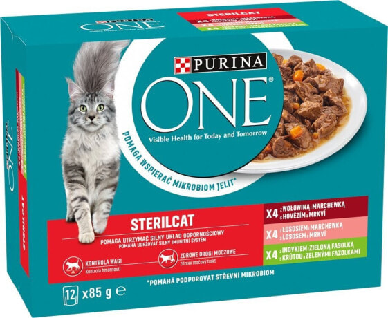 PURINA NESTLE PURINA One Sterilcat mix smaków - mokra karma dla kota - 12x85g