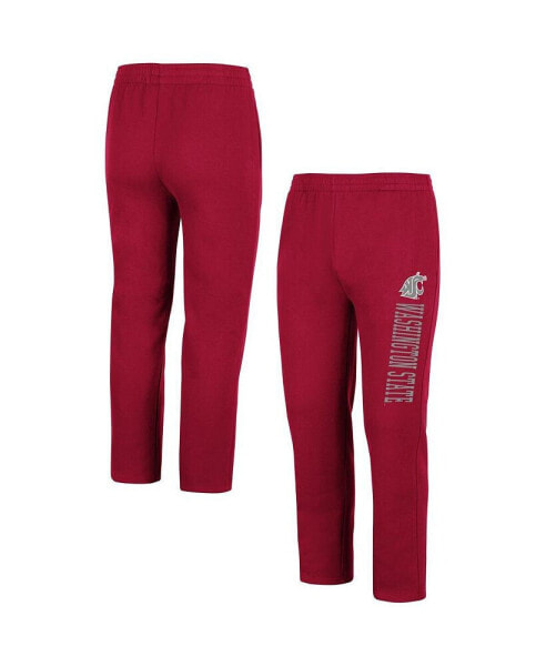 Men's Crimson Washington State Cougars Fleece Pants