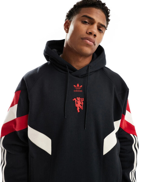 adidas Football Manchester United hoodie in black