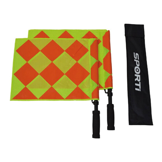 SPORTI FRANCE Multi-Chequered Linesman Flag 2 Units