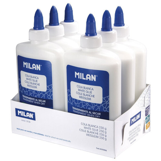 Клей белый жидкий MILAN Для белогo клейкого дисплея 250г
