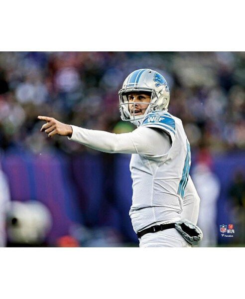 Картина Fanatics Authentic Jared Goff Detroit Lions Не подписанный указывающий на первый вниз 11" x 14" Фотография