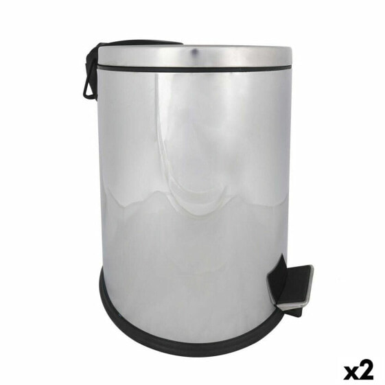 Waste bin Confortime Silver 30 L (2 Units)