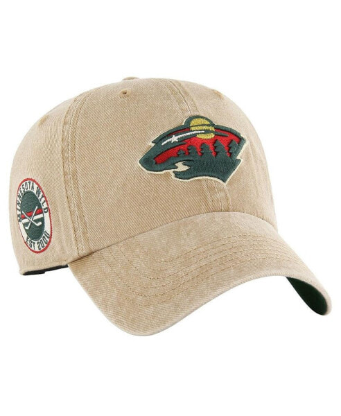 Men's Khaki Minnesota Wild Earldor Clean Up Adjustable Hat