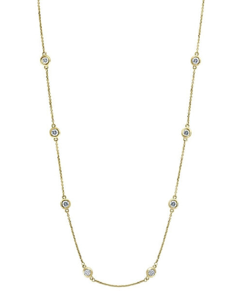 EFFY Collection eFFY® Diamond Bezel 20" Statement Necklace (1 ct. t.w.) in 14k White, Yellow or Rose Gold