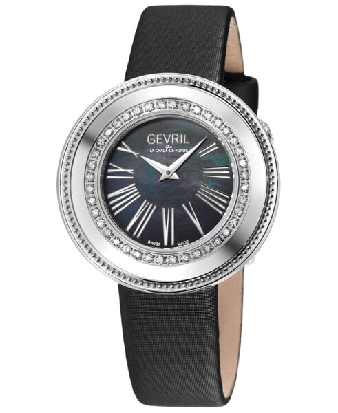 Women's Gandria Black Leather Watch 36mm