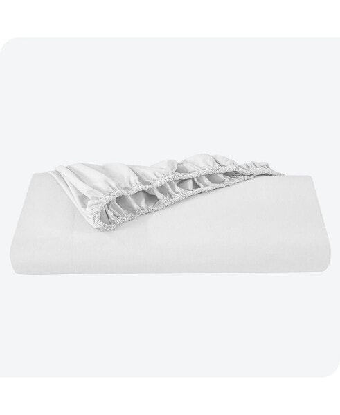 Organic Cotton Percale Fitted Sheet Queen