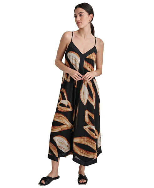 Women's Women's Printed V-Neck Midi Dress