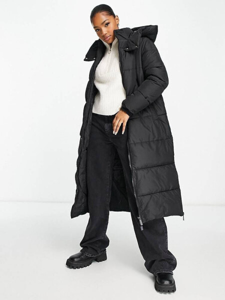 Пальто женское New Look – Степпер с капюшоном Чёрное