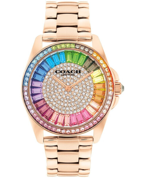 Women's Greyson Rainbow Rose Gold-Tone Stainless Steel Watch 36mm
