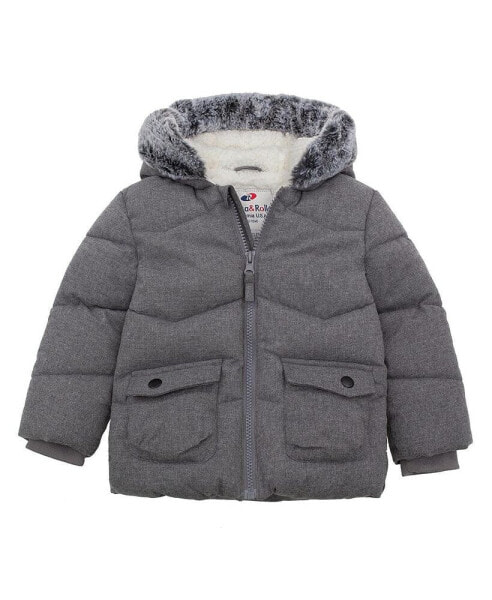 Пуховик Rokka & Rolla Sherpa Lined Puffer Coat