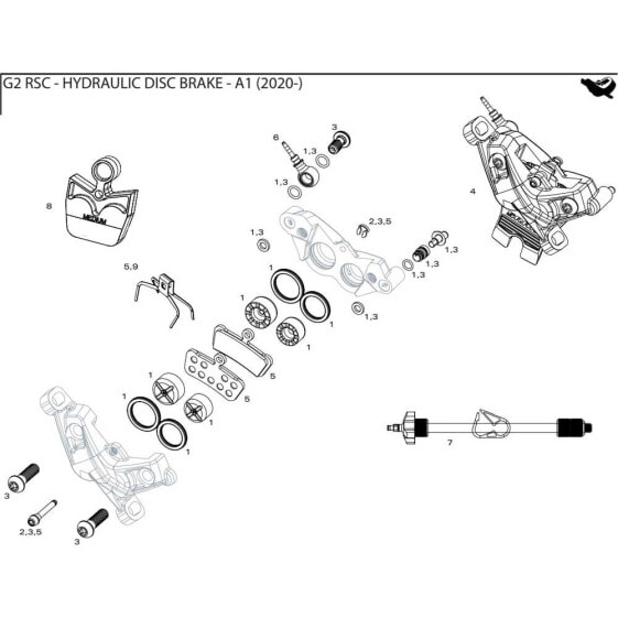 SRAM Disc Brake Caliper Hardware Kit For G2 RSC/ULT