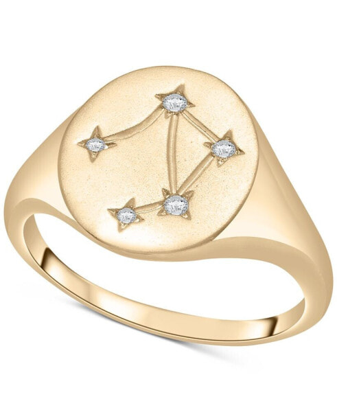 Diamond Libra Constellation Ring (1/20 ct. t.w.) in 10k Gold, Created for Macy's