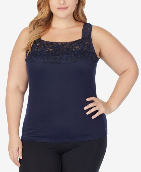 Plus Size SofTech Stretch Lace Detail Cami