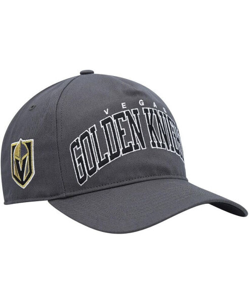 Men's Charcoal Vegas Golden Knights Block Arch Hitch Snapback Hat
