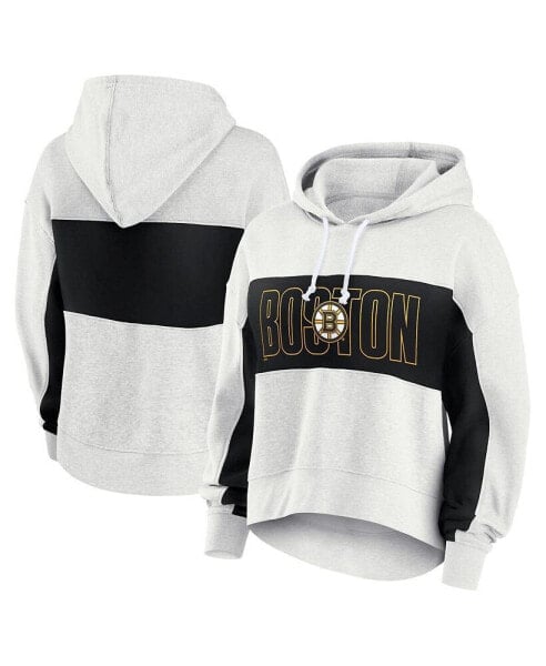 Women's Heather Gray Boston Bruins Fleece Up for It Pullover Hoodie