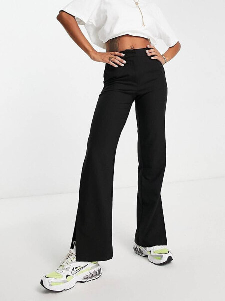 Noisy May tailored split leg trousers co-ord in black