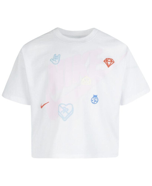 Little Girls Love Icon Boxy Short Sleeves T-shirt