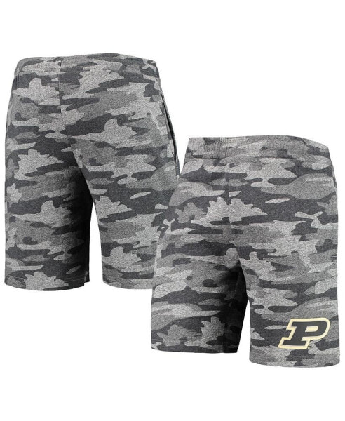 Men's Charcoal, Gray Purdue Boilermakers Camo Backup Terry Jam Lounge Shorts