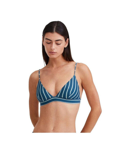 Women's Textured Triangle bikini bra swim top