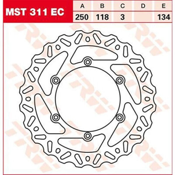 TRW Ec-Cross-Design Wave Suzuki DR 125 Sm 12 Front Brake Disc