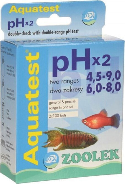 Аквариумная химия ZOOLEK Aquatest pHx2 23654 - набор для измерения pH