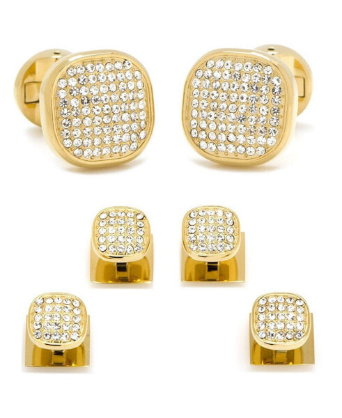 Men's Pave Cufflink and Stud Set