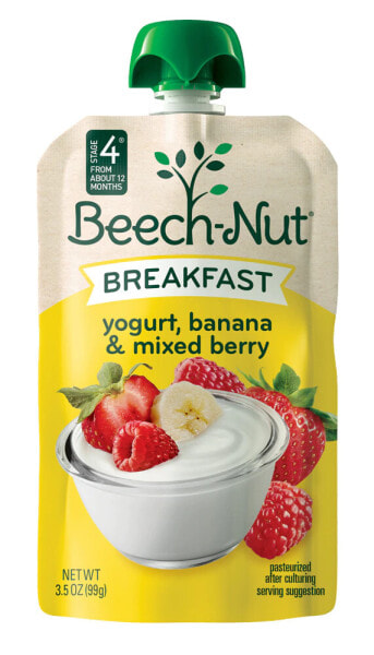 Йогурт, банан и смесь ягод Beech-Nut от 12 месяцев