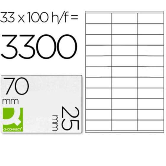 Клейкие этикетки Q-Connect KF10640 Белый 100 Листья 70 x 25 mm