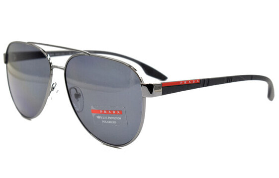 Очки PRADA Metal Aviator Sunglasses - Silver