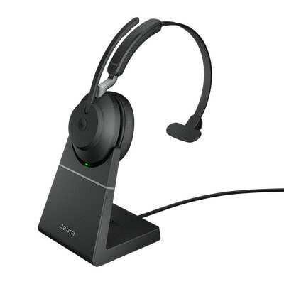 Jabra Evolve2 65 USB-C Black MS Chrg stand Mono - Wireless - Office/Call center - 20 - 20000 Hz - 99.2 g - Headset - Black