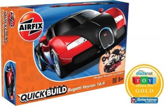 Airfix Model plastikowy Quickbuild Bugatti Veyron czarny/czerwony