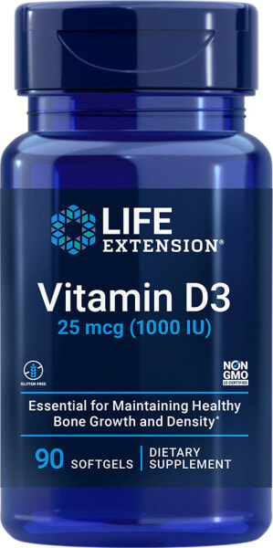 Life Extension Vitamin D3 -- Витамин D3 - 1000 МЕ - 90 гелевых капсул