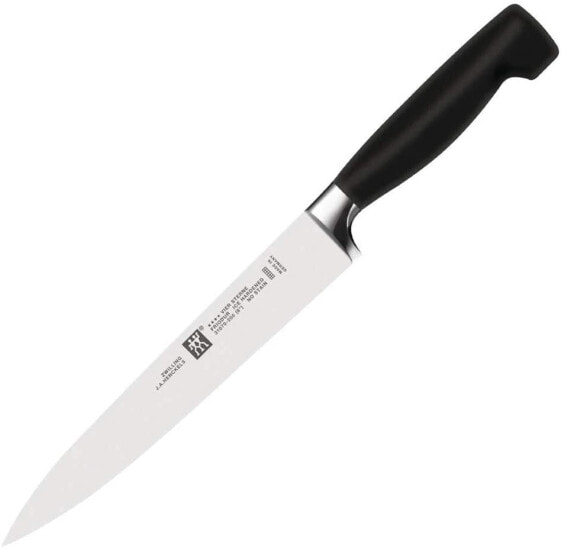 Zwilling 31070-201 Four Star Meat Knife, Stainless Special Steel, Special Melt, Plastic, 200 mm, Black & 31070-051 Four Star Paring Knife