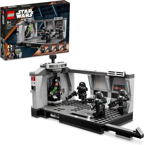 LEGO 75324 Star Wars Attack of the Dark Trooper Set with Luke Skywalker with Lightsaber and 3 Dark Troopers Mini Figures, The Mandalorian Series