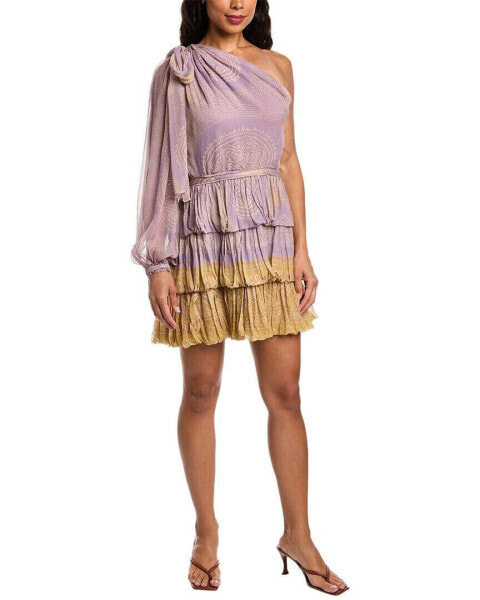 Ulla Johnson Leah Silk Mini Dress Women's Purple 6