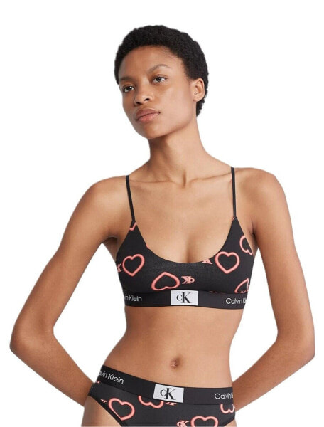 Calvin Klein 1996 V-Day Cotton Stretch Unlined Bralette - QF7477